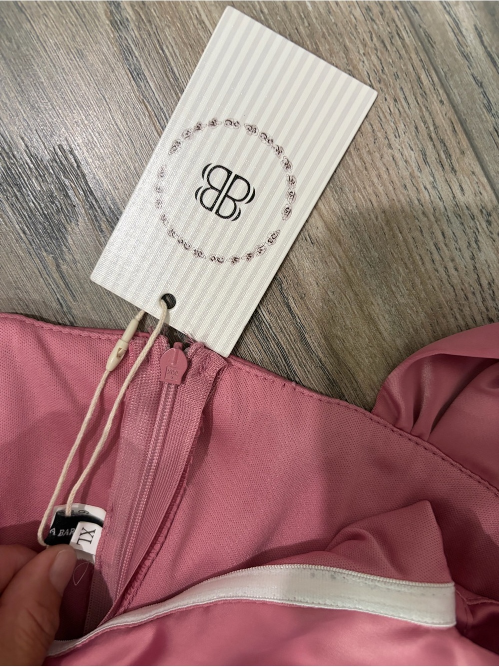 One-Shoulder Rose Pink Cocktail Dress with Draped Skirt - Picture 12 of 15